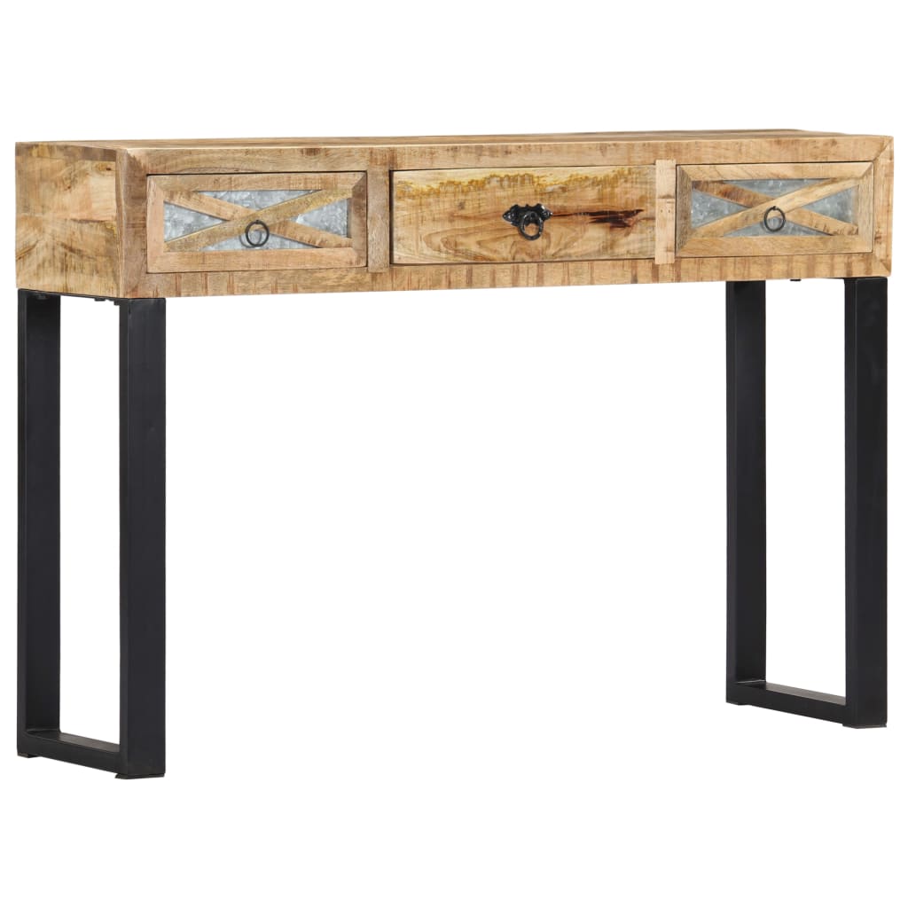 Mesa consola de madera maciza de mango 110x30x76 cm