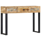 Mesa consola de madera maciza de mango 110x30x76 cm