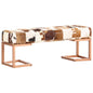 Brown goat genuine leather patchwork remnants 110 cm