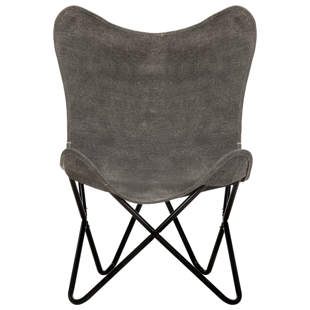 Silla Butterfly de lona gris antracita