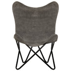 Silla Butterfly de lona gris antracita