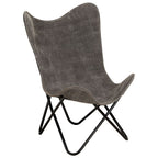 Silla Butterfly de lona gris antracita