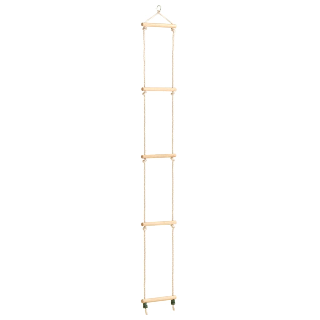 Escalera de cuerda para niños madera maciza y PE 30x168 cm
