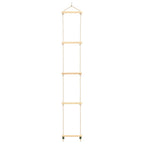 Escalera de cuerda para niños madera maciza y PE 30x168 cm