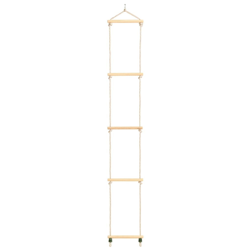 Escalera de cuerda para niños madera maciza y PE 30x168 cm