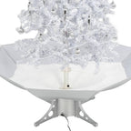 Árbol de Navidad con nieve con base en paraguas blanco 140 cm