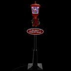 Farol de Navidad con base Papá Noel y LED 64 cm