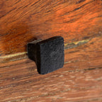Mesita de noche de madera maciza reciclada y acero 40x30x50 cm