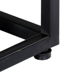 Mesita de noche de madera maciza reciclada y acero 40x30x50 cm