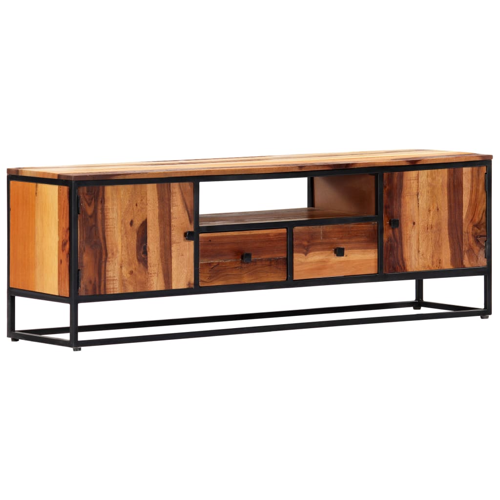 Mueble para TV de madera maciza reciclada 120x30x40 cm