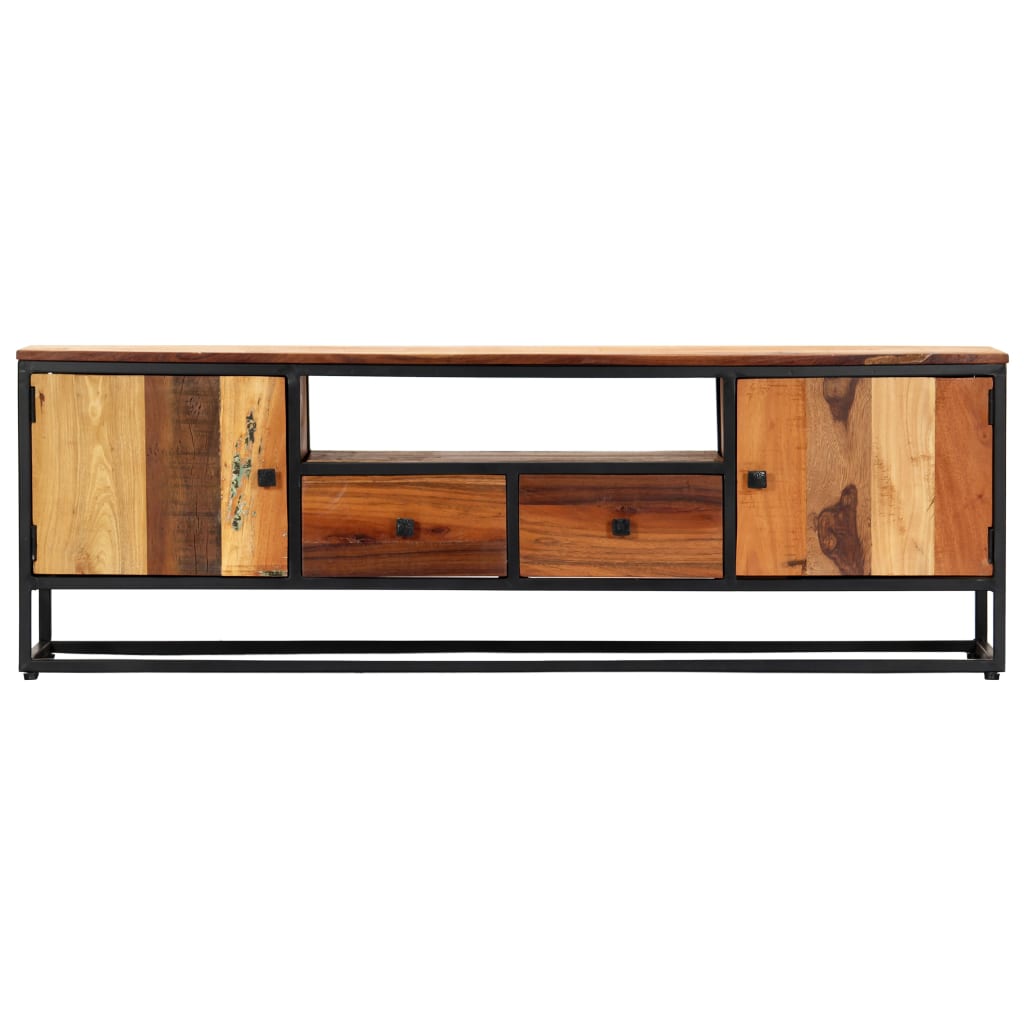Mueble para TV de madera maciza reciclada 120x30x40 cm