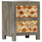 Mesita de noche de madera maciza reciclada 40x30x50 cm