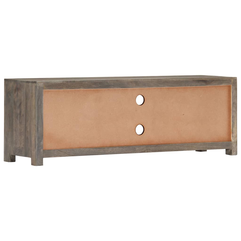 Mueble para TV de madera maciza reciclada gris 120x30x40 cm