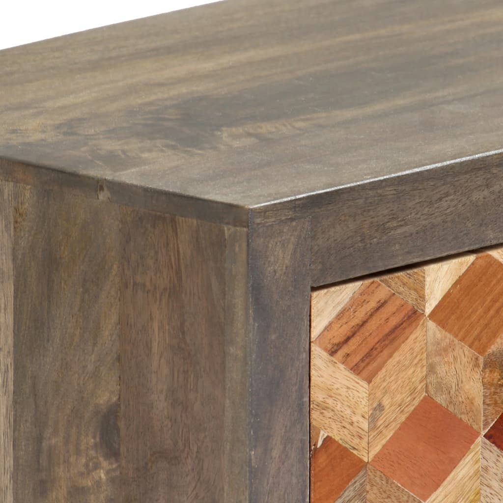 Mueble para TV de madera maciza reciclada gris 120x30x40 cm