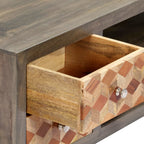 Mueble para TV de madera maciza reciclada gris 120x30x40 cm