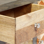 Aparador de madera maciza de mango gris 75x30x60 cm