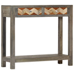 Mesa consola de madera maciza de mango gris 86x30x76 cm