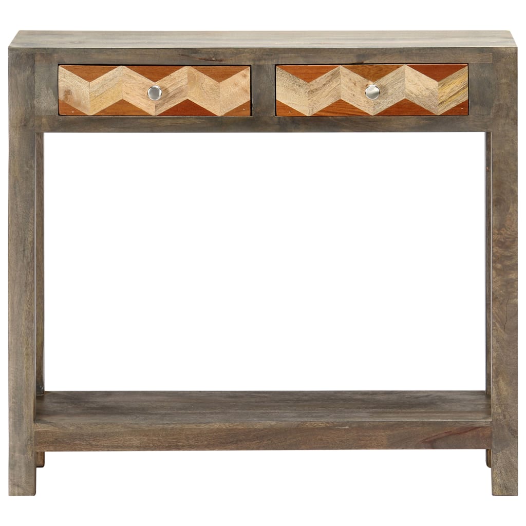 Mesa consola de madera maciza de mango gris 86x30x76 cm