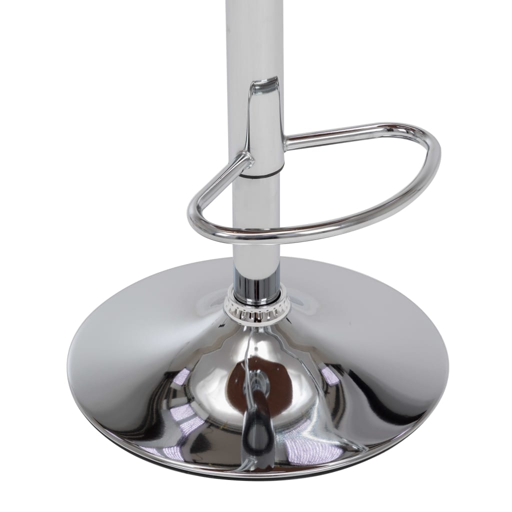 Taburetes de cocina 2 uds madera curvada cuero sintético crema