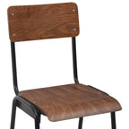 Conjunto de mesa alta con taburetes 3 piezas acero negro