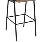 Conjunto de mesa alta con taburetes 3 piezas acero negro
