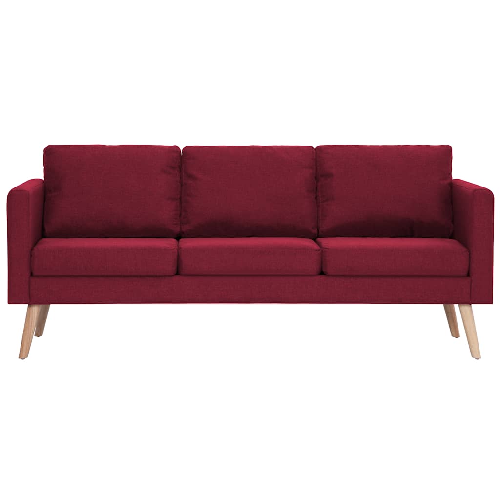 Conjunto de sofás 2 piezas tela color vino tinto