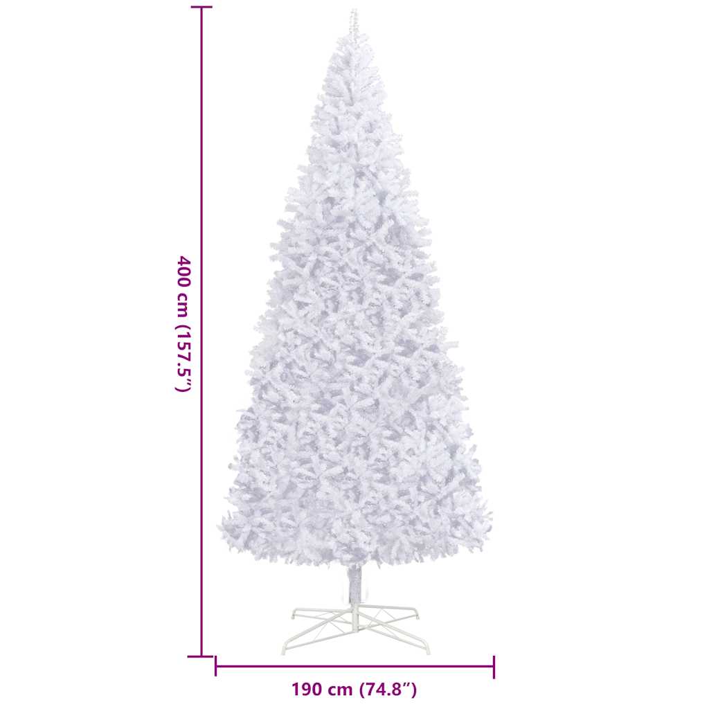 Árbol de Navidad artificial 400 cm blanco