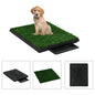 Sanita para animais de estimação com bandeja de relva artificial verde 63x50x7 cm