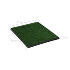 Inodoro mascotas con bandeja césped artificial verde 64x51x3 cm