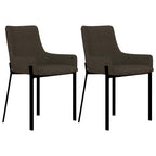 Sillas de comedor giratorias 2 unidades tela marrón