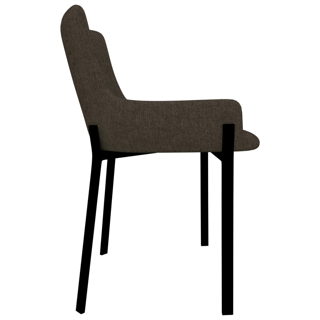 Sillas de comedor giratorias 2 unidades tela marrón