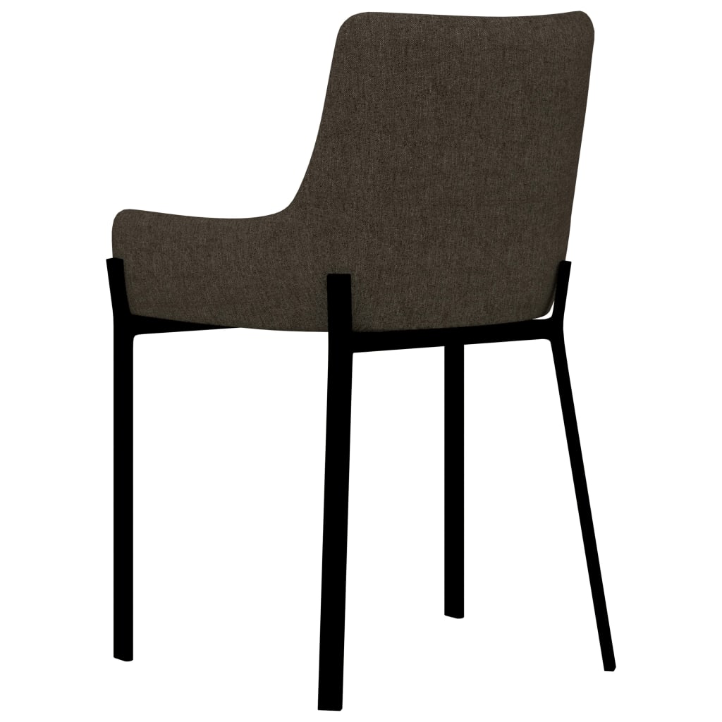Sillas de comedor giratorias 2 unidades tela marrón