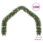 Guirnalda de Navidad decorada con bolas 10 m