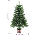 Árbol de Navidad artificial hojas realistas verde 65 cm