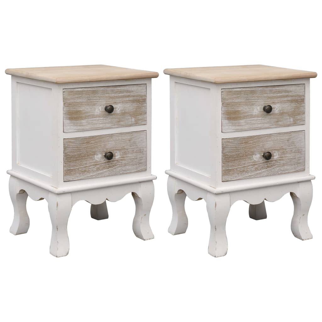 Mesita de noche de madera maciza de mango 40x30x50 cm