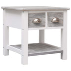 Mesa auxiliar de madera maciza de roble 40x50 cm