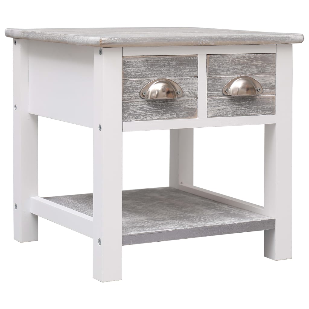 Mesa auxiliar de madera maciza de roble 40x50 cm