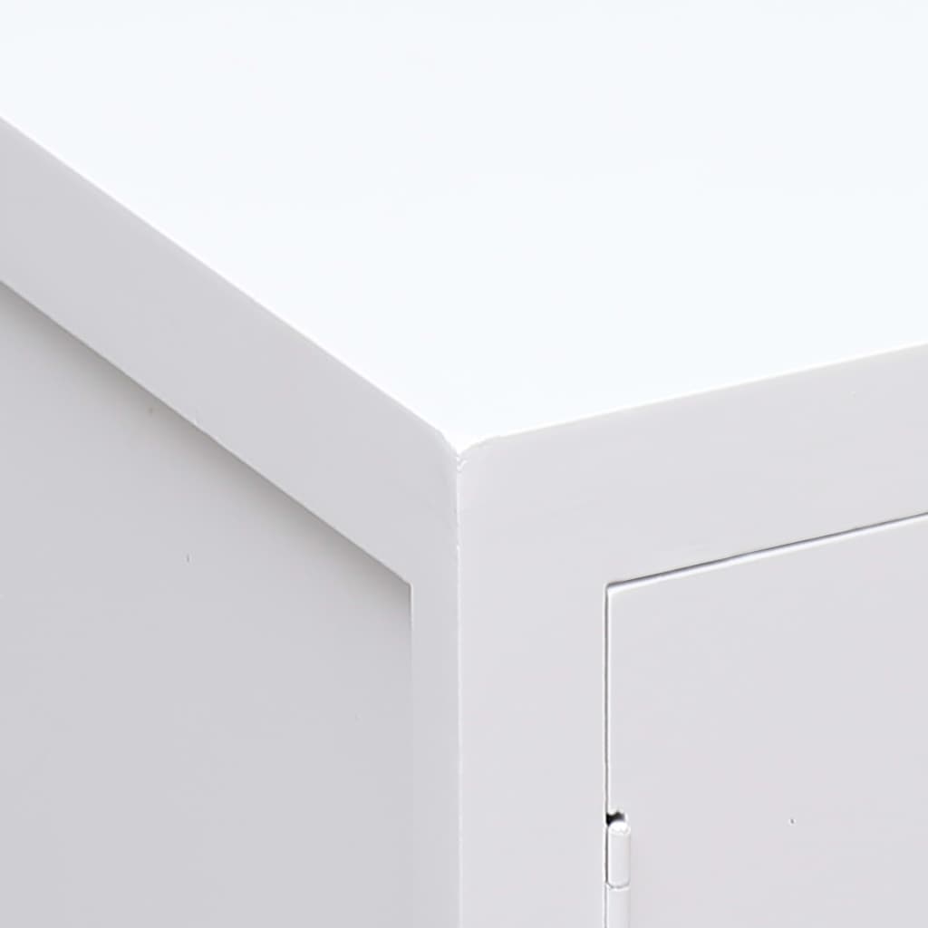 Mesita de noche madera de Paulownia blanco 38x28x52 cm