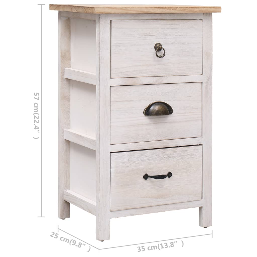 Armario auxiliar de madera de paulownia 35x25x57 cm