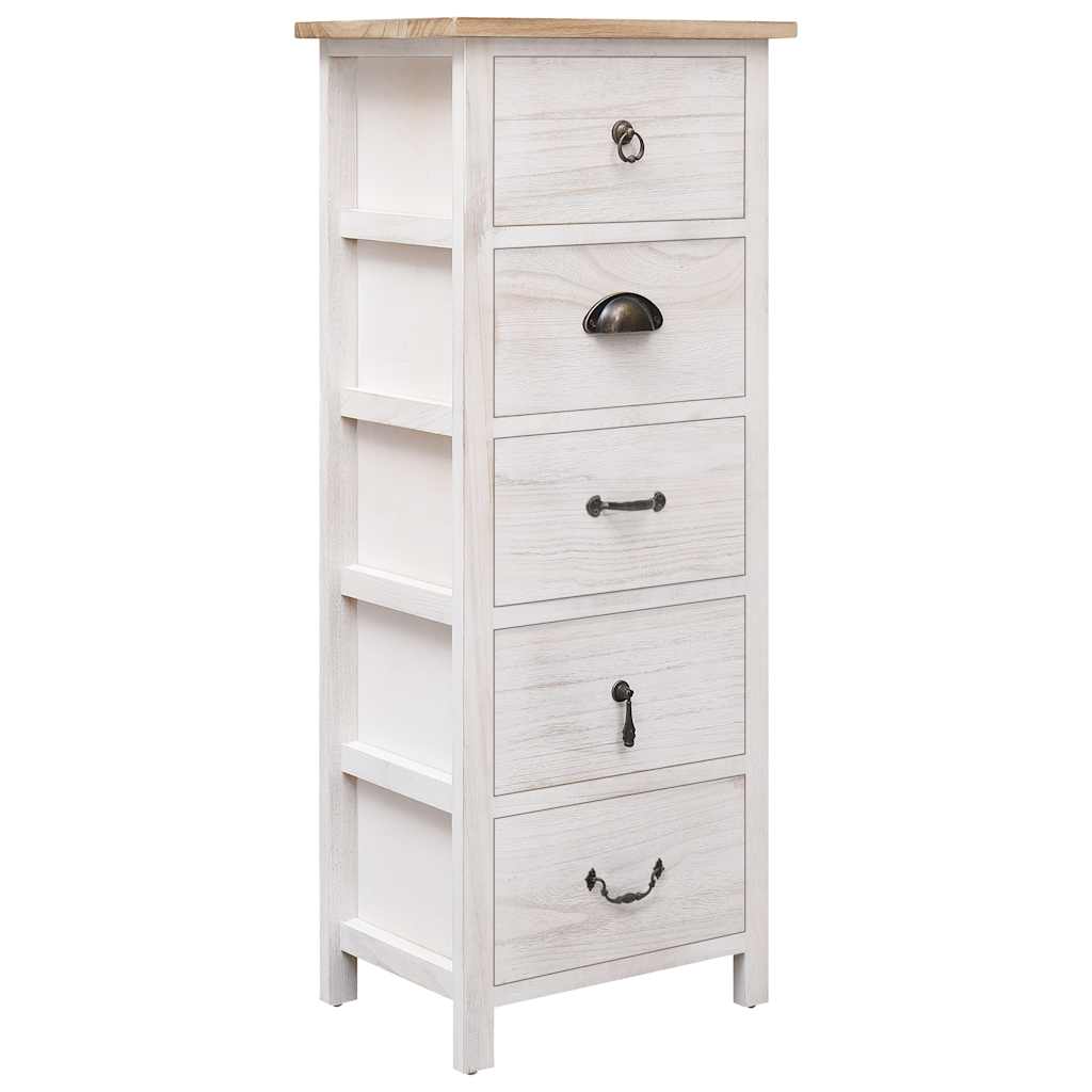 Armario auxiliar de madera de paulownia 35x25x57 cm