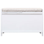 Banco de recibidor de madera de Paulownia blanco 70x33,5x45 cm