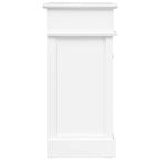 Zapatero de madera de Paulownia blanco 50x28x58 cm