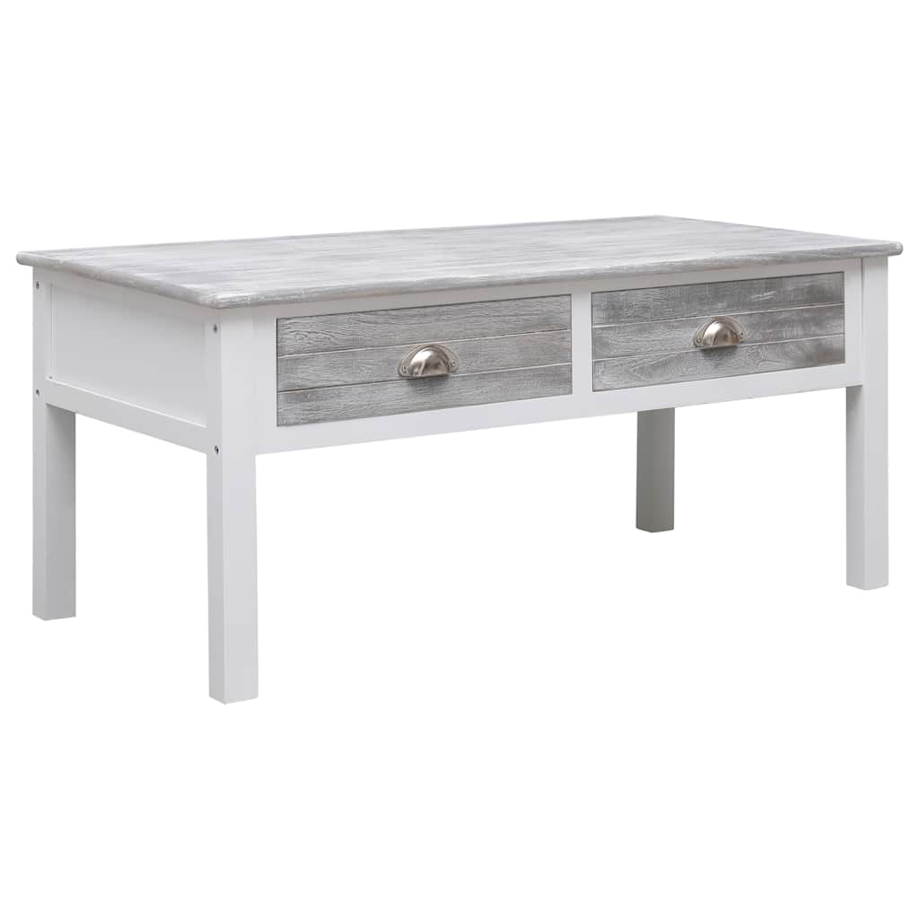 Mesa de centro de madera blanca 100x50x45 cm