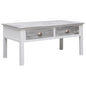 Mesa de centro em madeira branca 100x50x45 cm