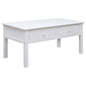 Mesa de centro em madeira branca 100x50x45 cm