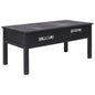 Black wooden coffee table 100x50x45 cm