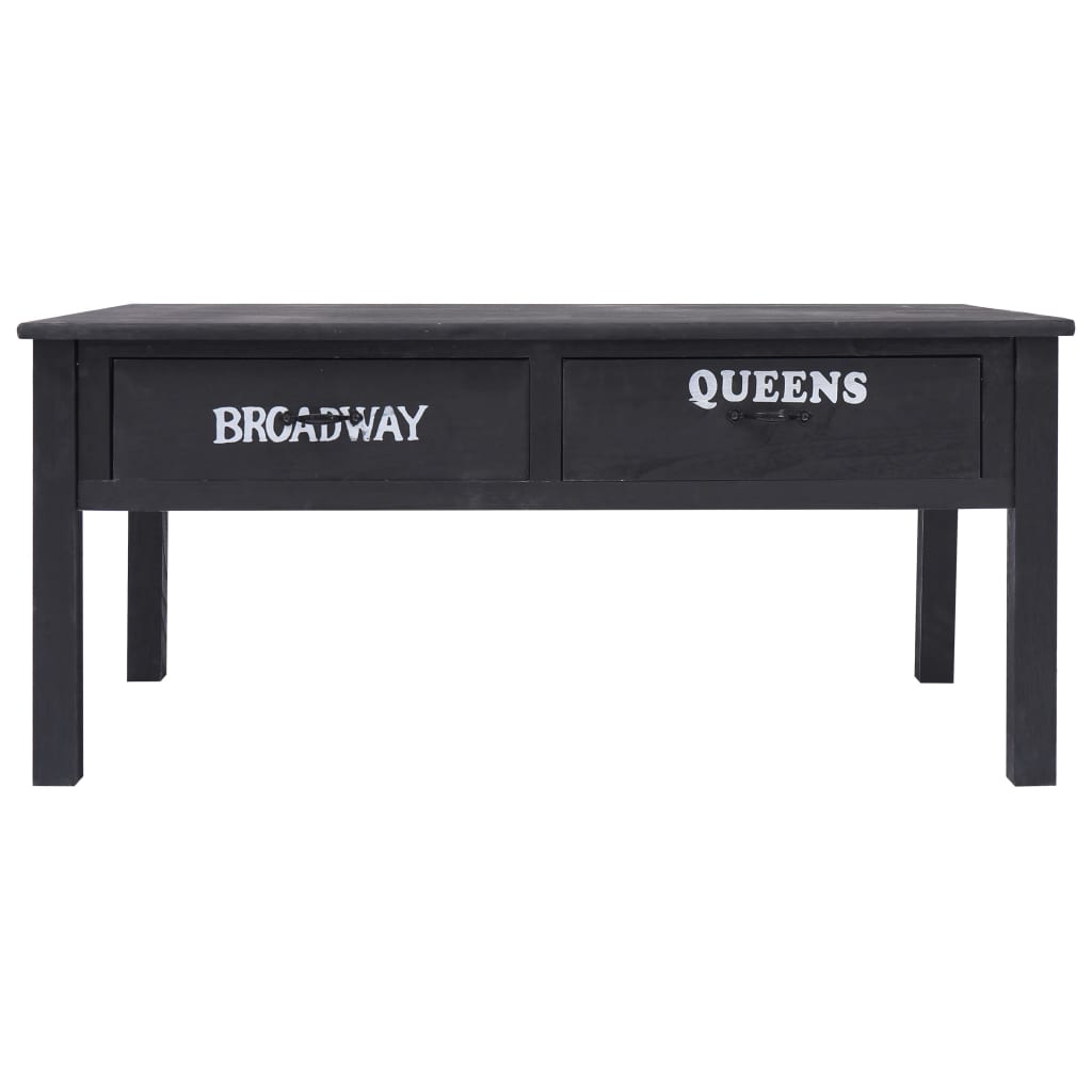 Mesa de centro de madera negro 100x50x45 cm