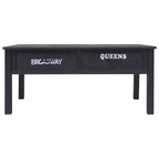 Mesa de centro de madera negro 100x50x45 cm