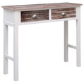 Mesa consola de madera blanco 90x30x77 cm