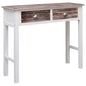 Mesa consola de madera blanco 90x30x77 cm